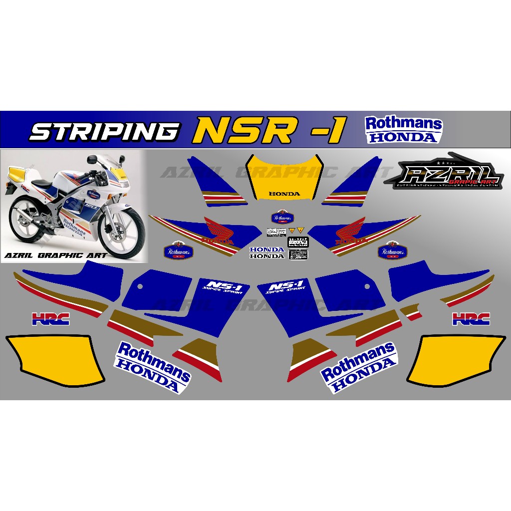 Honda NSR 1 Rothmans รูปลอก Striping | Shopee Thailand