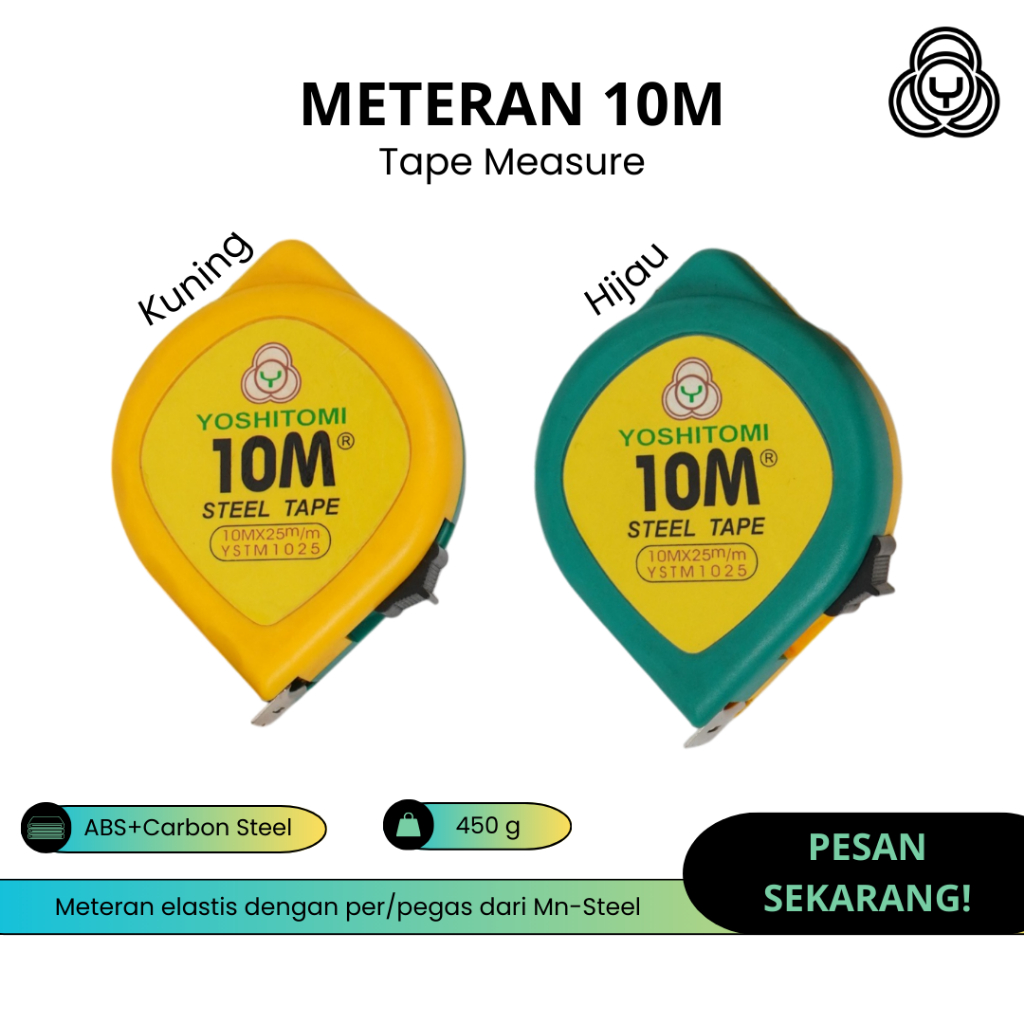 อเนกประสงค์ 10M X 25m/m เมตร / MANUAL LOCKING MEASURE เทป / CARRIER ...