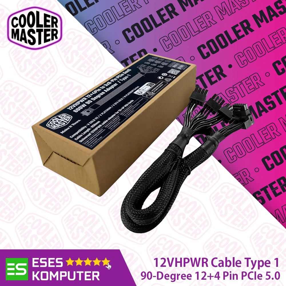 สายเคเบิลอะแดปเตอร์ Cooler Master Modular 12VHPWR Type-1 90 องศา 12+4 ...