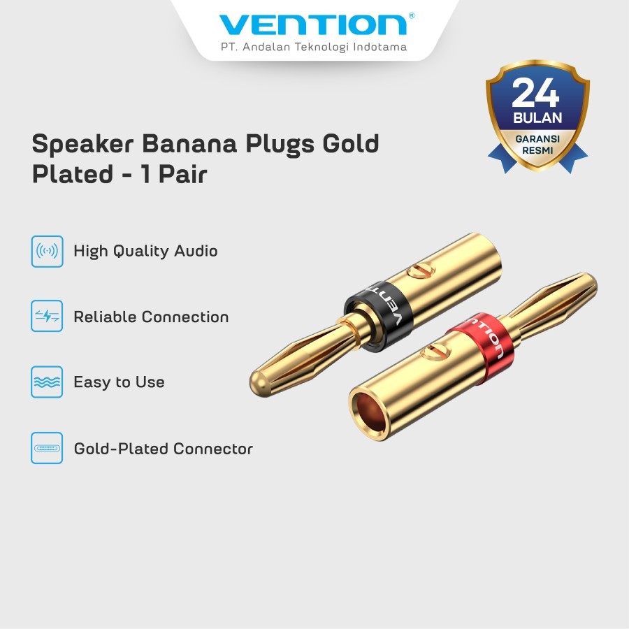 Vention Banana Plugs สายเชื่อมต่อลําโพงชุบทอง - BFD | Shopee Thailand