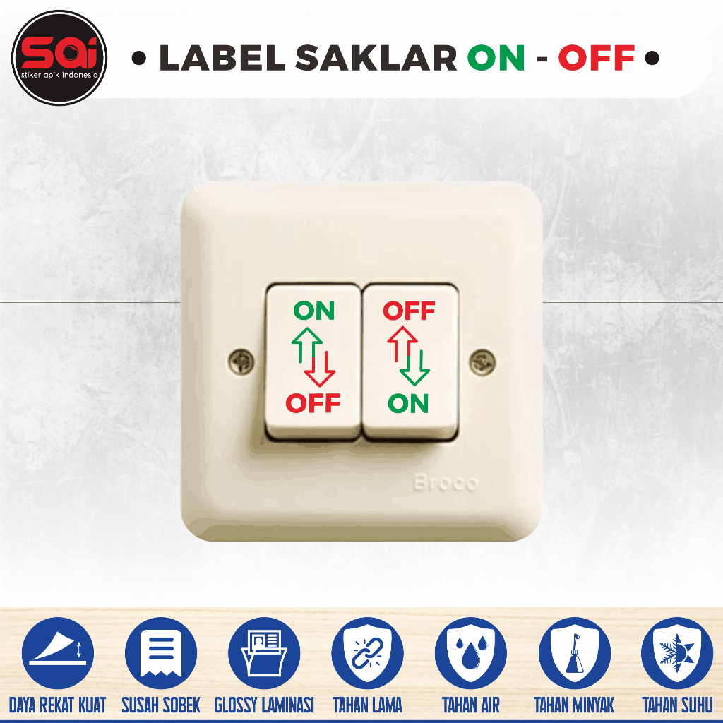 สติ๊กเกอร์สัตว์เลี้ยงกันน้ํา LABEL ON OFF LIGHT SWITCH MARKER | ปิด บน ...