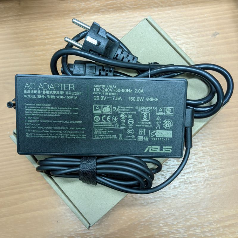 JHZL Adaptateur secteur 150 W 20 V 7,5 A pour ASUS ROG G531GT-BI7N6 ADP-150CH B ADP-150CH BB A18-150P1A 0A001-00081500 Cordon d'alimentation