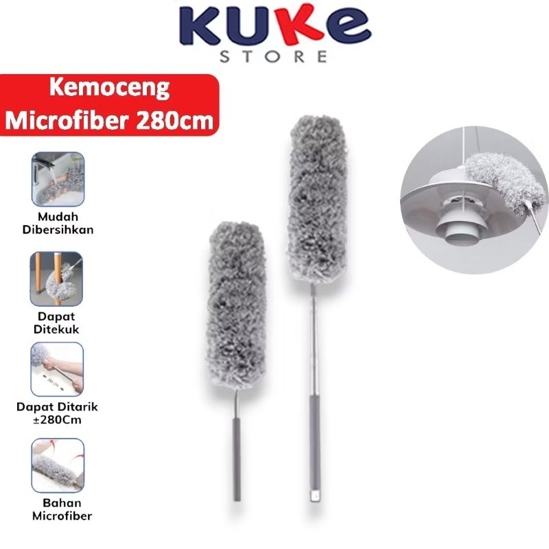280 ซม. ไมโครไฟเบอร์ Duster ยาว Bend ดึงเครื่องมือทําความสะอาดเพดาน ...