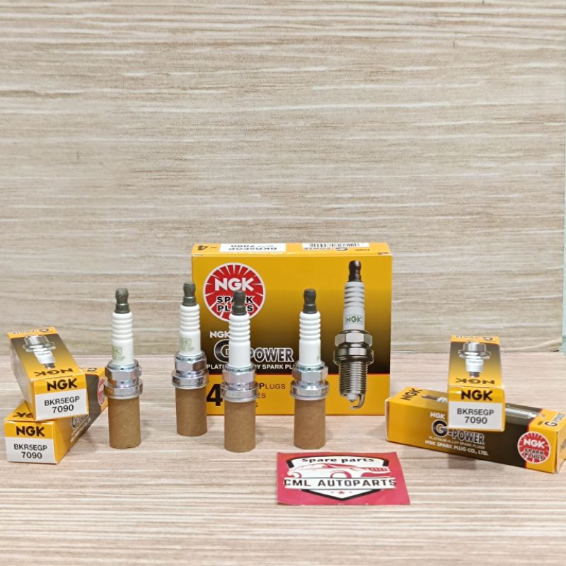 4 Plugs NGK SPARK PLUGS Kit BKR5EGP 7090 G-Power Platinum 4 Plugs NGK SPARK PLUGS Kit BKR5EGP 7090 G-Power Platinum