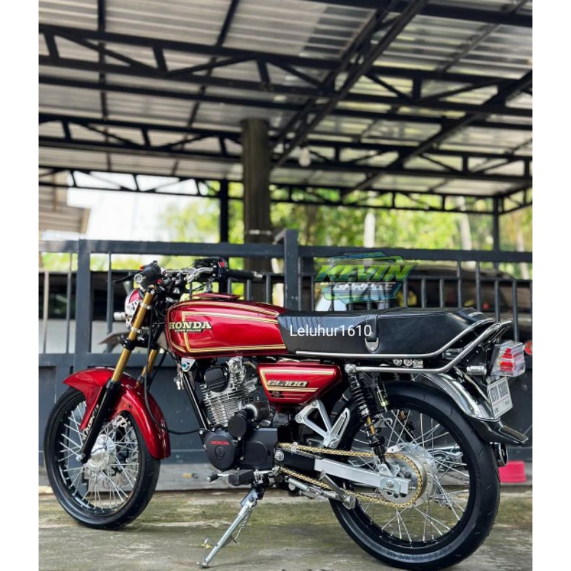 MERAH HONDA GL CACING GL 100 สติ๊กเกอร์ RED STRIP EMBLEM SET | Shopee ...