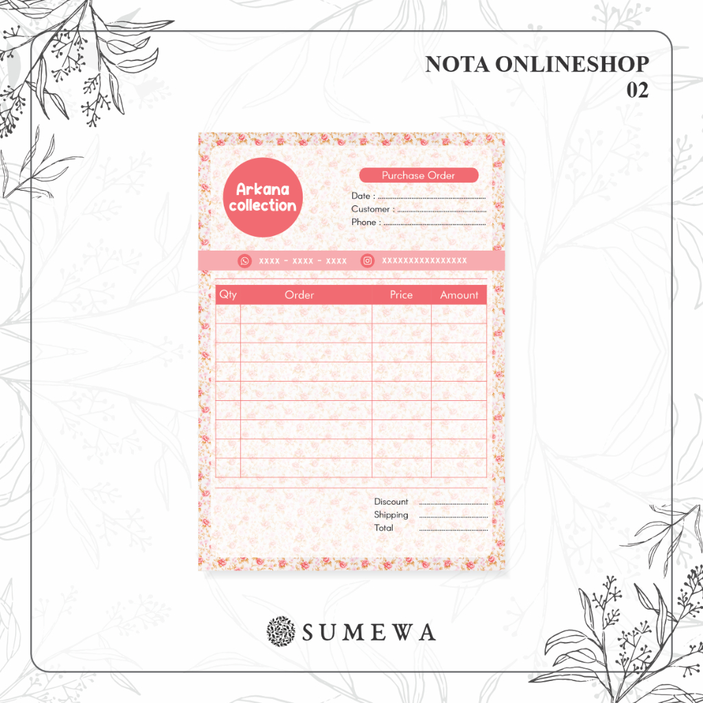 Onlineshop Note / Buy Note / Order Note / Order Note / Inchamp / Shop ...
