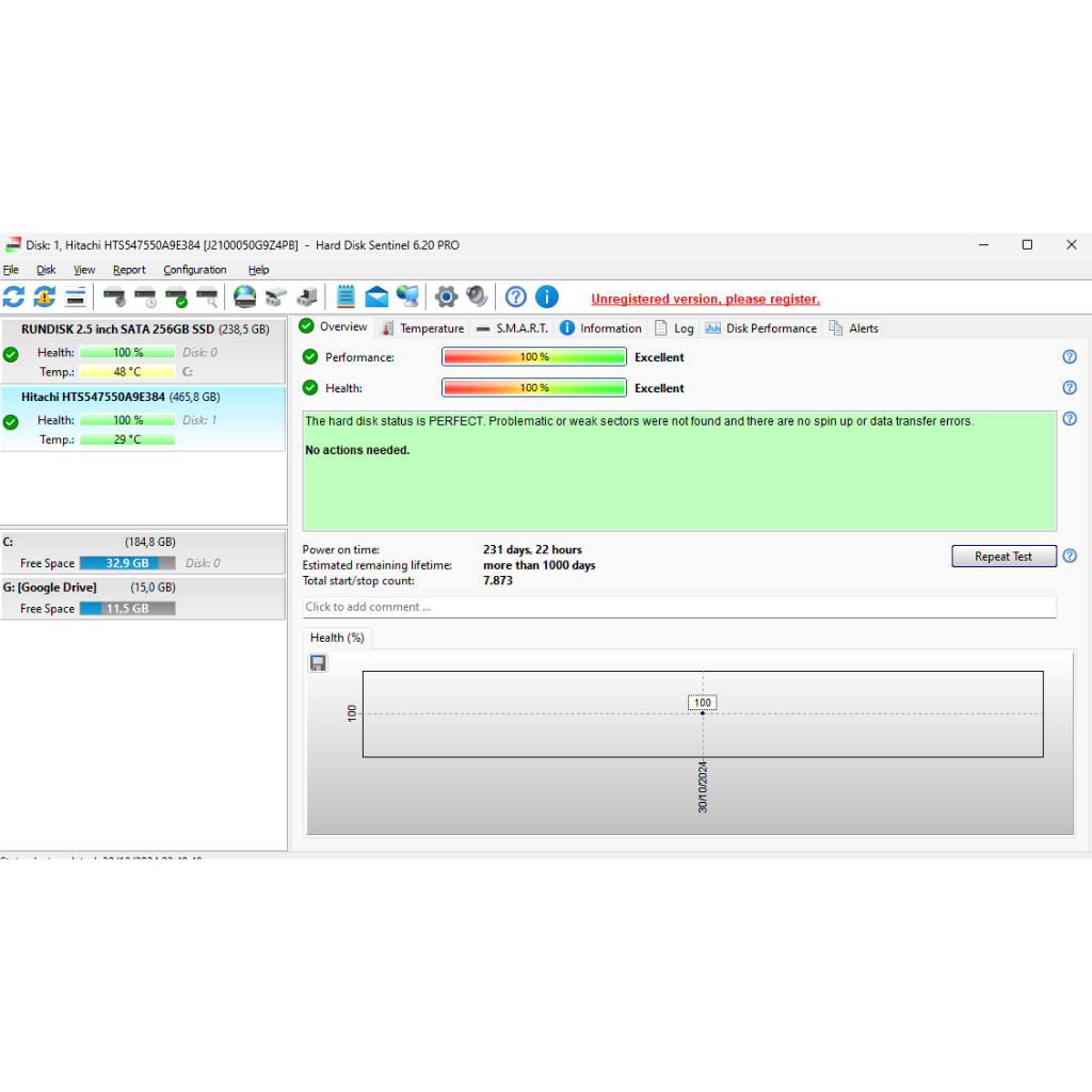 แล็ปท็อปฮาร์ดดิสก์ 500GB SATA Hitachi ภายใน HDD ที่สอง Sentinel 100% ...