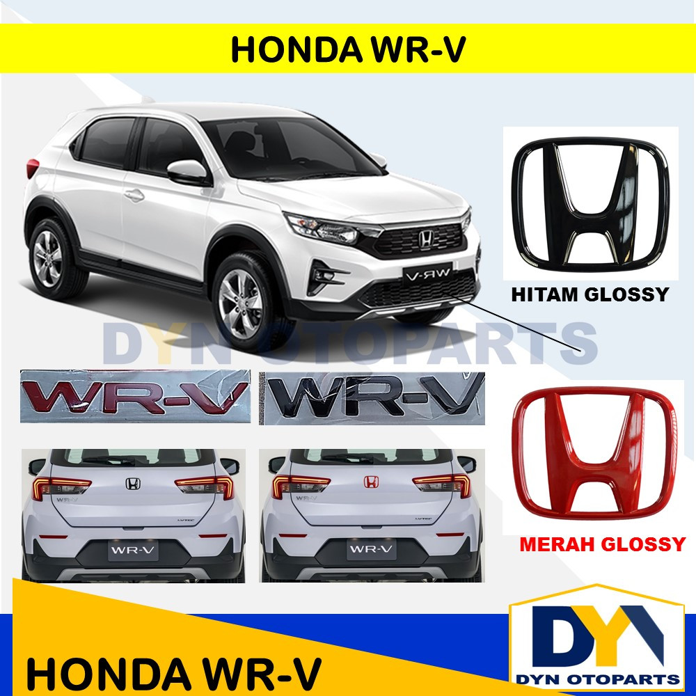 DYN180- HONDA WR-V, ด้านหน้าด้านหลัง EMBLEM SET WR-V, สัญลักษณ์ ...