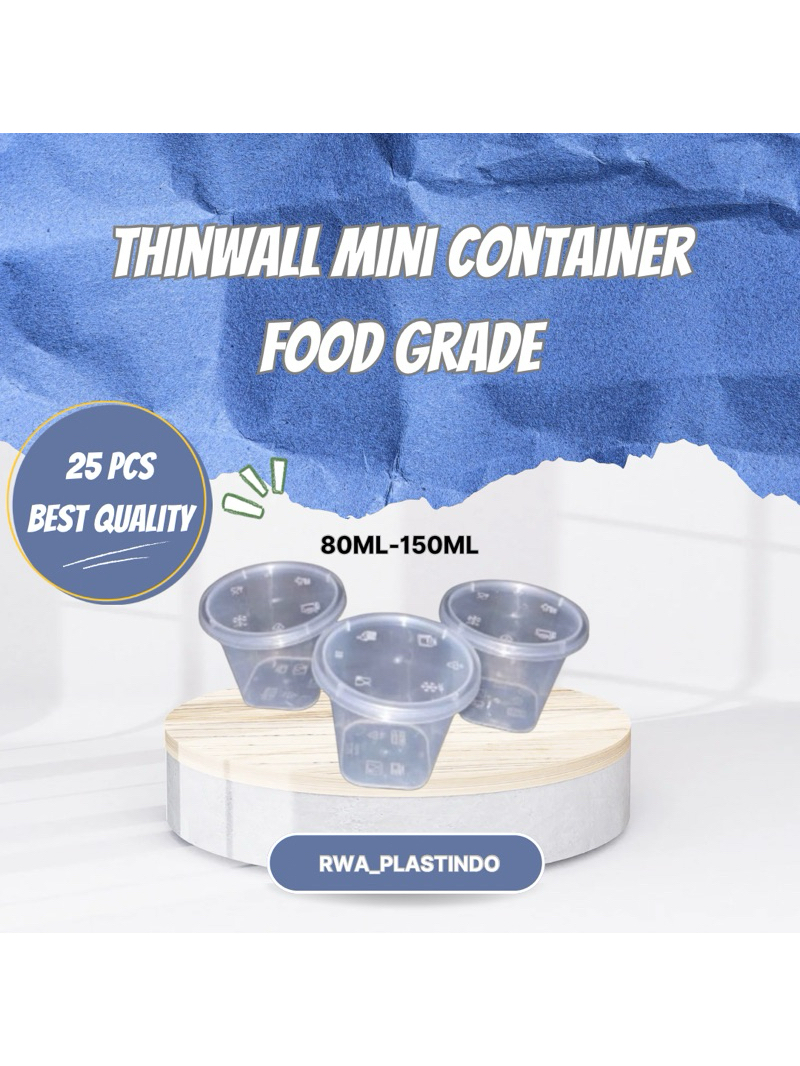 Thinwall DM Container 80 Ml 150Ml / กล่องข้าว DM 80 Ml 150 Ml/ก้นกลม ...
