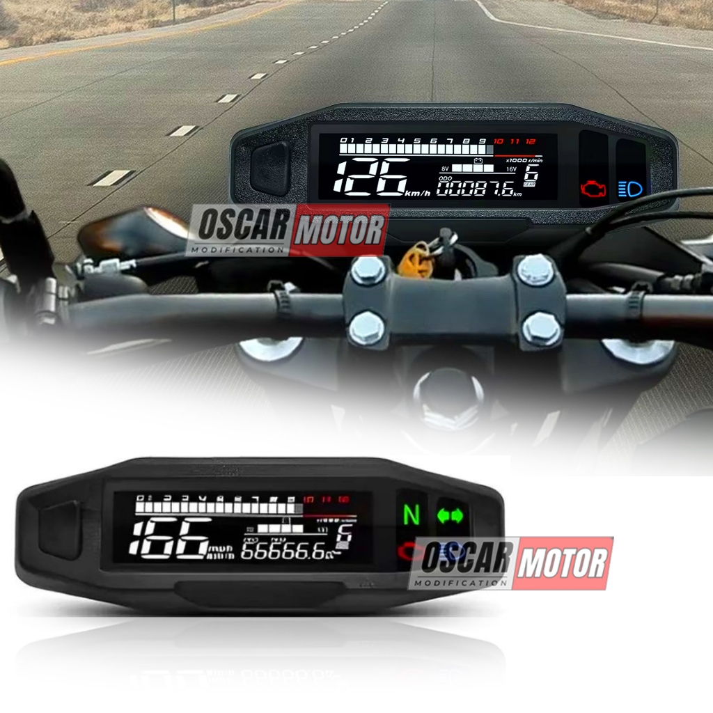 Mini Digital RPM Speedometer KTM รุ่น Koso Mode Universal Motorcycle SX ...