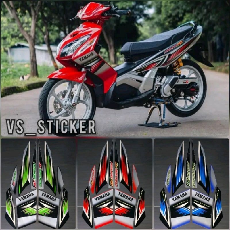Picture of HIJAU MERAH STRIPING LIST STANDARD YAMAHA NOUVO Z 2005 MOTORCYCLE GREEN ...
