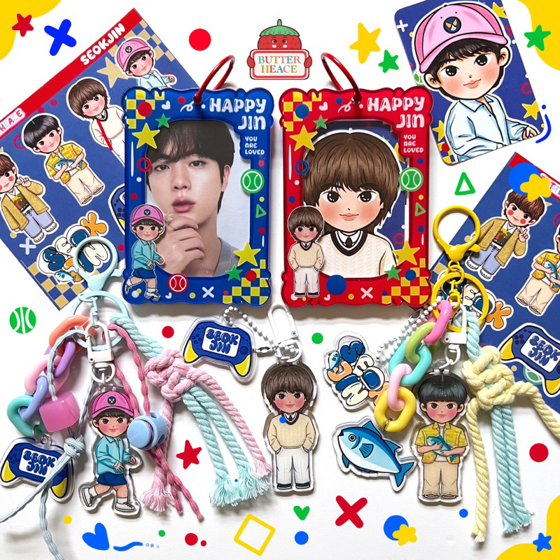 โฟโต้การ์ด HOLDER BTS JIN HAPPY | BAGCHARM & KEYCHAIN GLITTER SEOK JIN ...