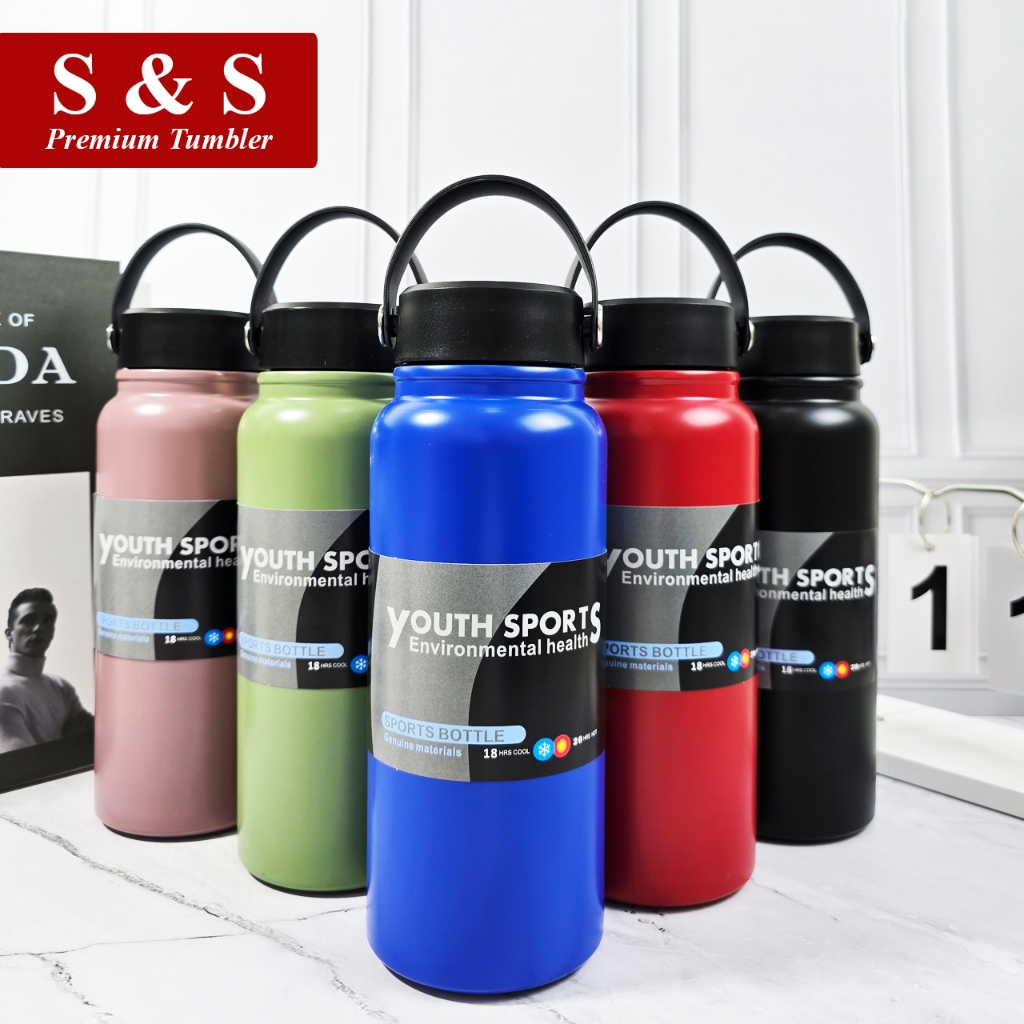 (TM-063) Tumbler Double Wall สูญญากาศฉนวน SUS304 800ML/ขวดกีฬาเก็บ Hot ...