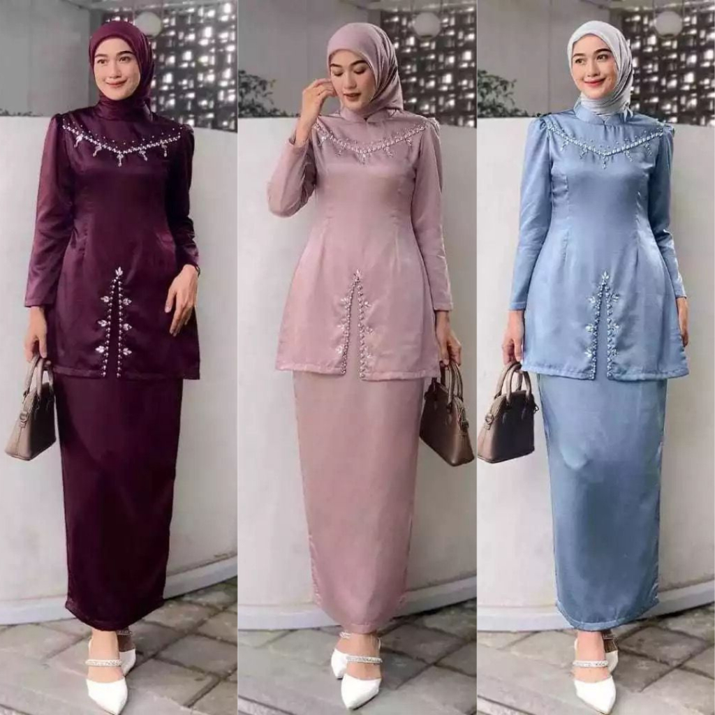 (ADA Jumbo) Oneset FAYRA Baju Kurung Melayu Malaysia Party Dress ชุด ...