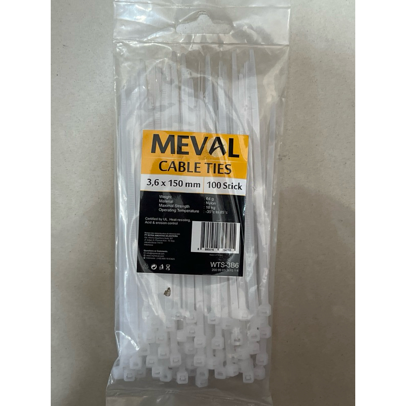 เคเบิ้ลไทร์ Meval 3.6x150mm | Shopee Thailand