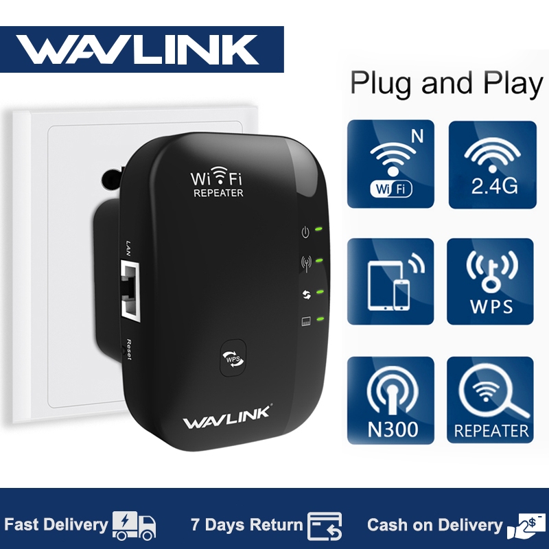 Wavlink N300 WiFi Repeater/Range Extender พร้อมเสาอากาศภายใน 3dBi, การ ...