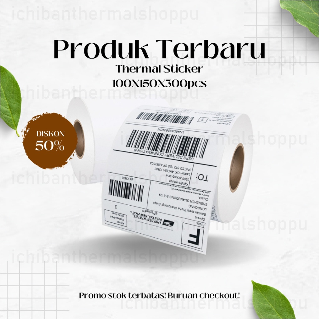 กระดาษความร้อนฉลาก RESI สติ๊กเกอร์ BARCODE ROLL LABEL สติ๊กเกอร์ขนาด A6 ...