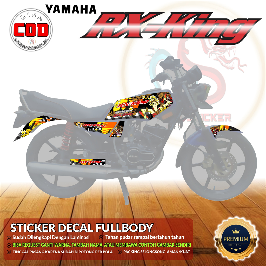 สติ๊กเกอร์ Striping Sticker YAMAHA RX KING VARIATION Barong NS88002 ...