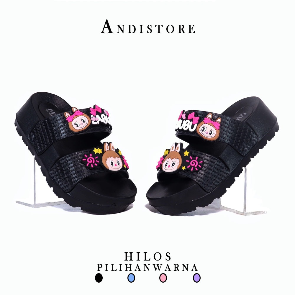 New Hilos Labubu Tyre Slop Model รองเท้าแตะเด็กผู้หญิง 2-8 ปี | Shopee ...