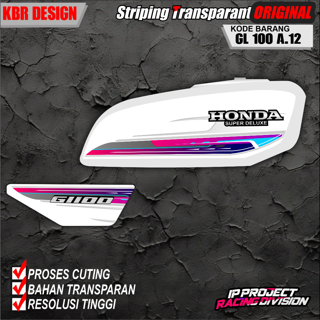 Original HONDA GL 100 Motorcycle STRIPING Sticker Variations ใน ...