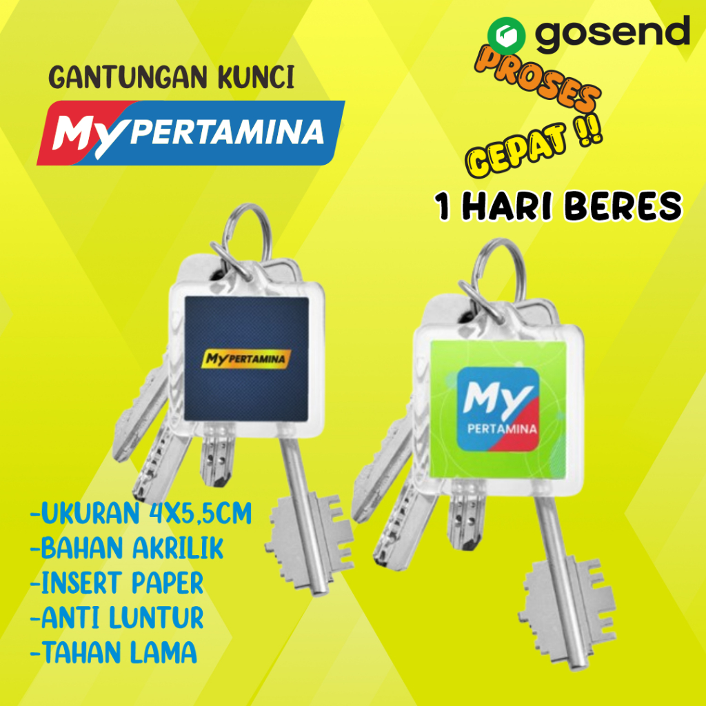 Gantungan My pertamina mini Keychain-ปรับแต่งวันของคุณ พวงกุญแจชื่อ ...