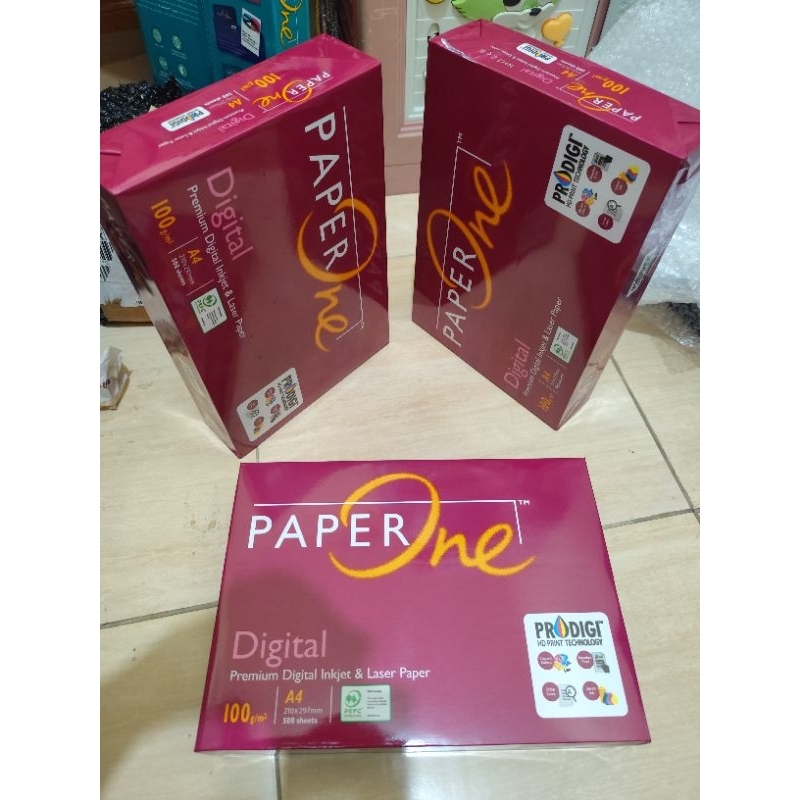 Paperone HVS Paper, Fotocpy A4 100gr Digital 1 Ream (500 แผ่น) | Shopee ...