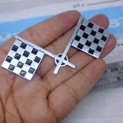 Speedcar ป้ายสติ๊กเกอร์ Emblem Flag Checker Vespa Lambretta Morris ...