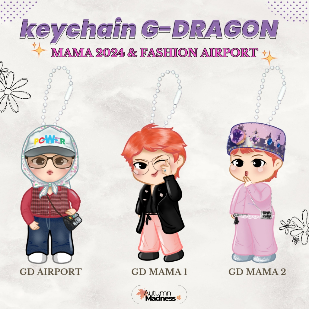 พวงกุญแจ G-Dragon GD MAMA 2024 & G Dragon Scarf Fashion Airport ...