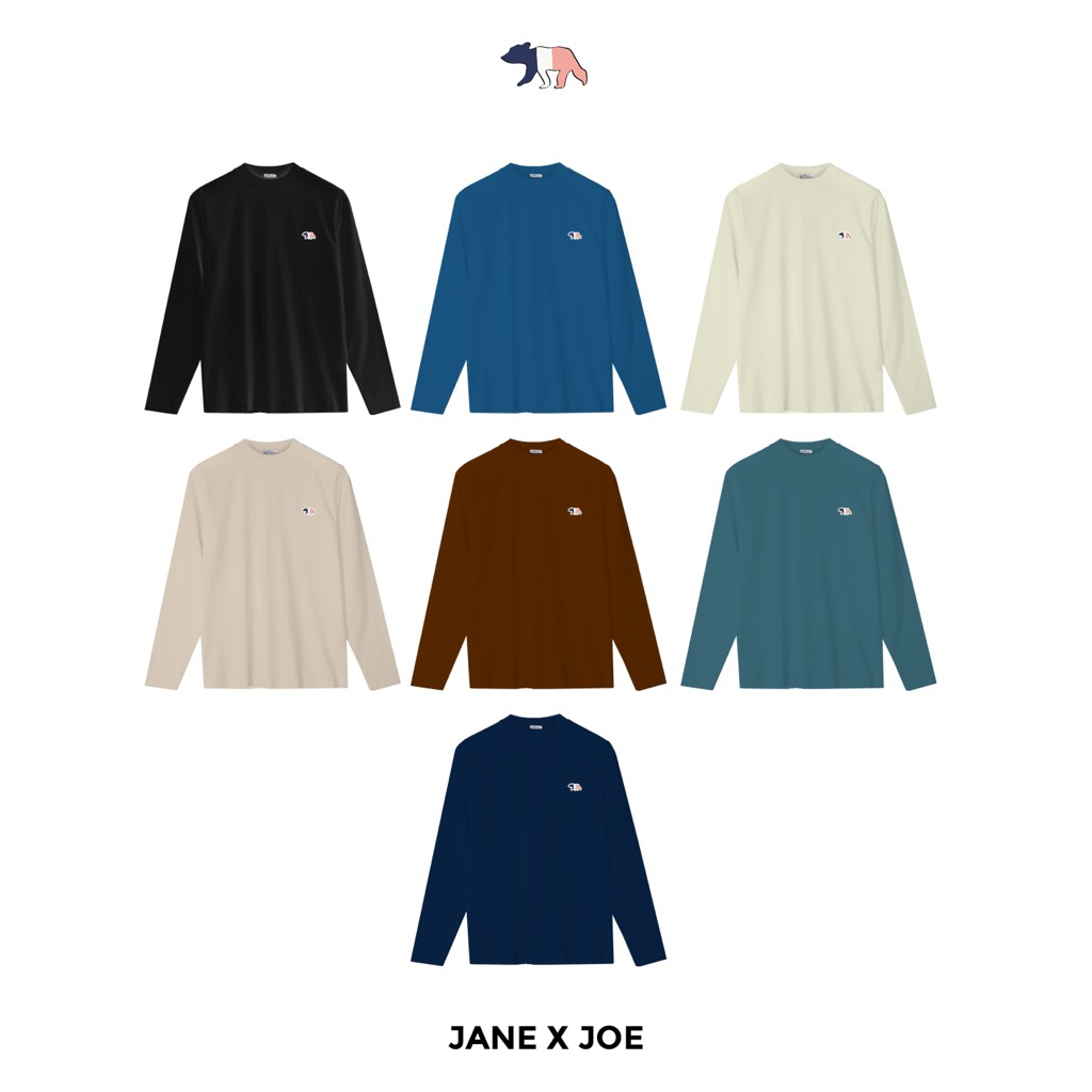 Janexjoe - โลโก้ Man Basic แขนยาว (7 สี) | Shopee Thailand