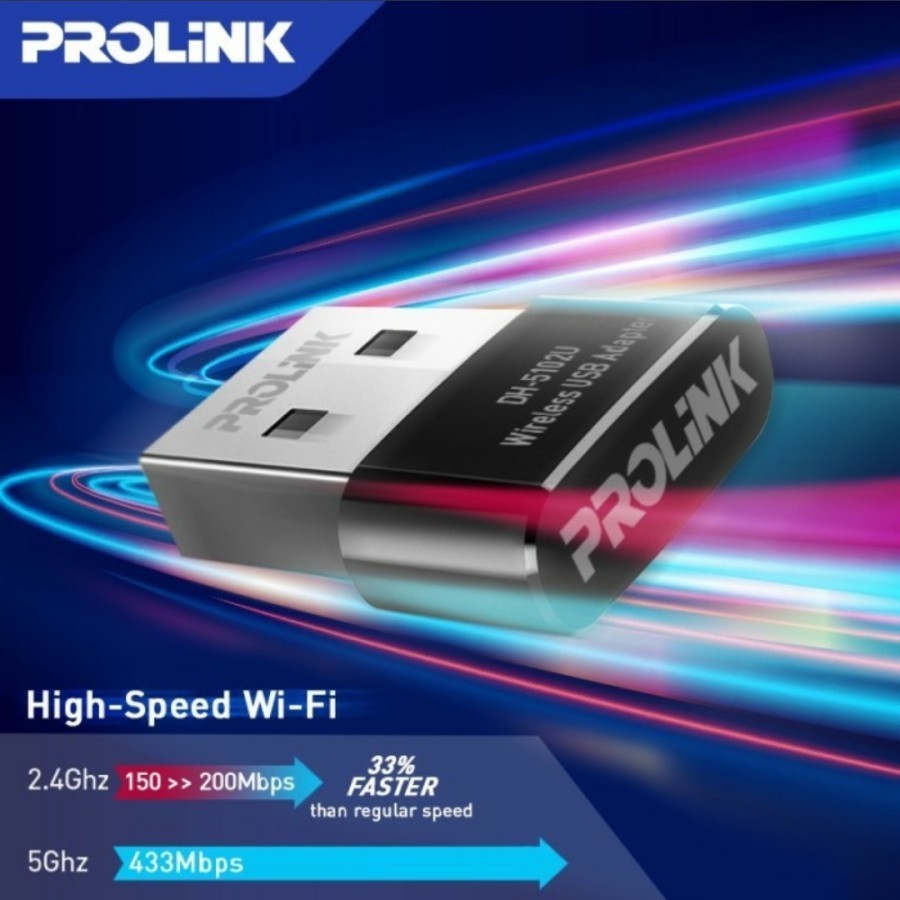 Prolink USB WiFi อะแดปเตอร์ไร้สาย AC650 ตัวรับสัญญาณ WiFi อะแดปเตอร์ ...