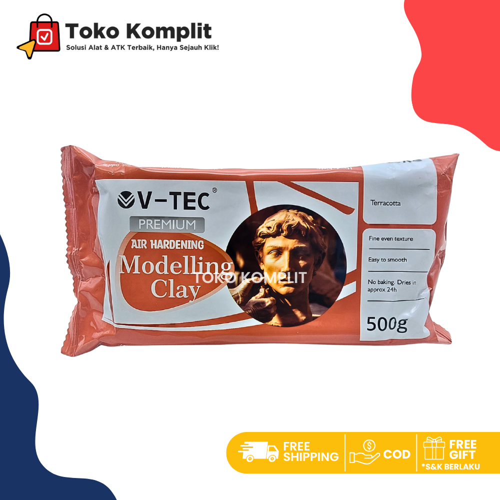 ครบ - ดินน้ํามันการสร้างแบบจําลอง 500gr vtec Terracotta MC-2500TR / V ...