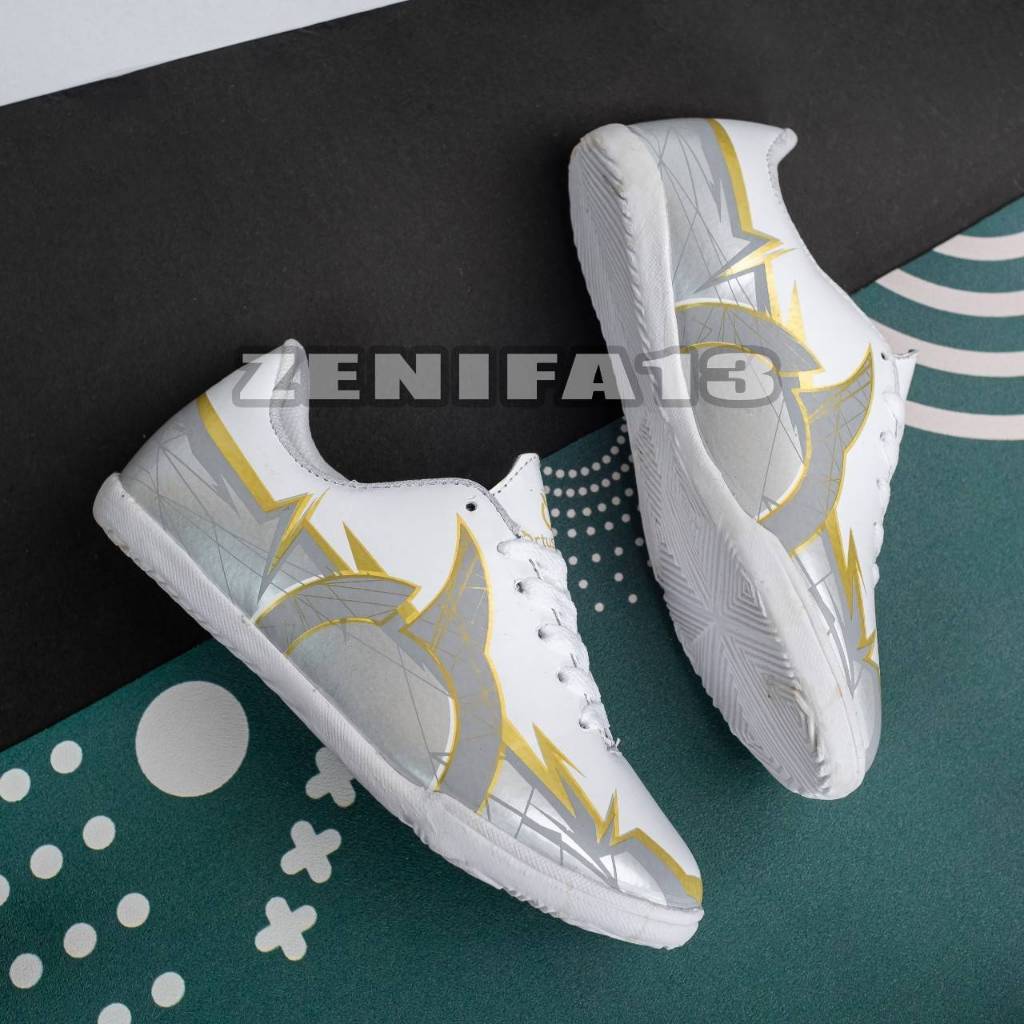 Ortuseight Catalyst Raiden Blue White รองเท้าฟุตซอลเด็ก Ortus Raiden ...