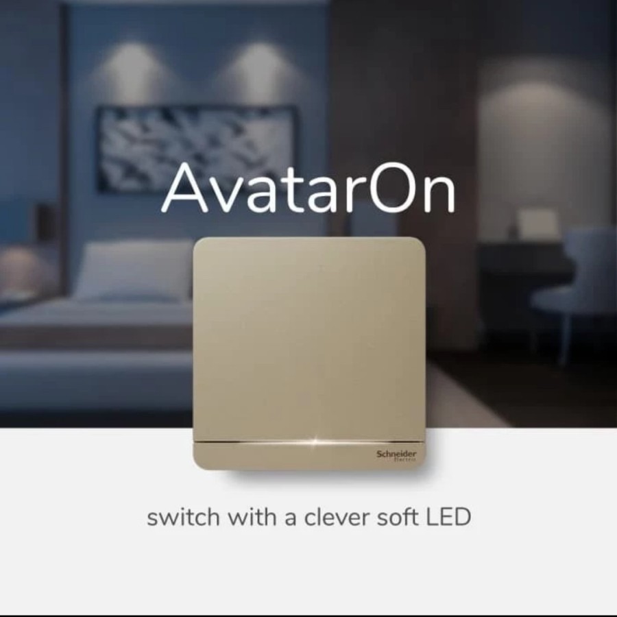 Avatar E8331L1LED WG 1 Gang 1 Way Switch Schneider | Shopee Thailand