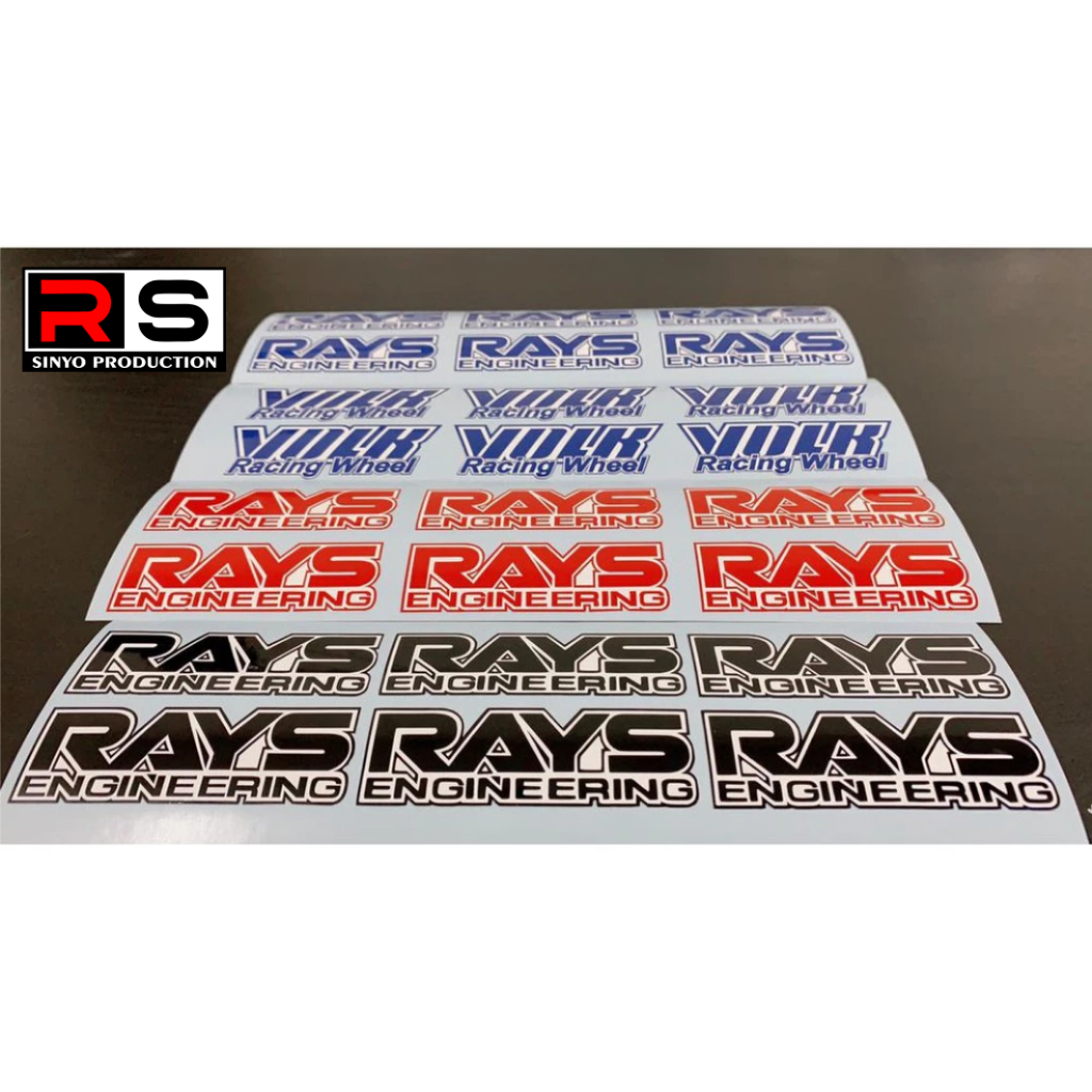 สติ๊กเกอร์ที่ดีที่สุด RAYS ENGINEERING VOLK RACING WHEEL RIS ...