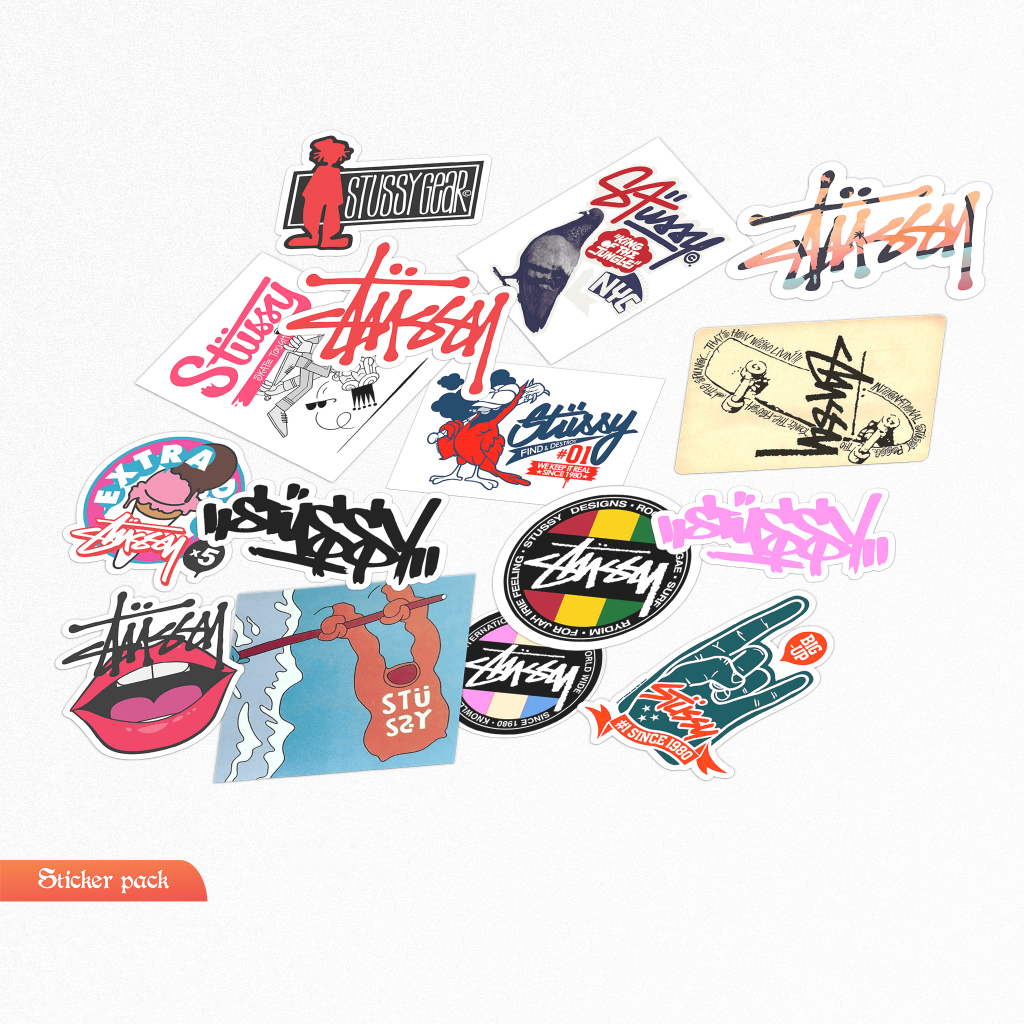 สติ๊กเกอร์ Stus5y distro Pack 15 ชิ้น | Shopee Thailand