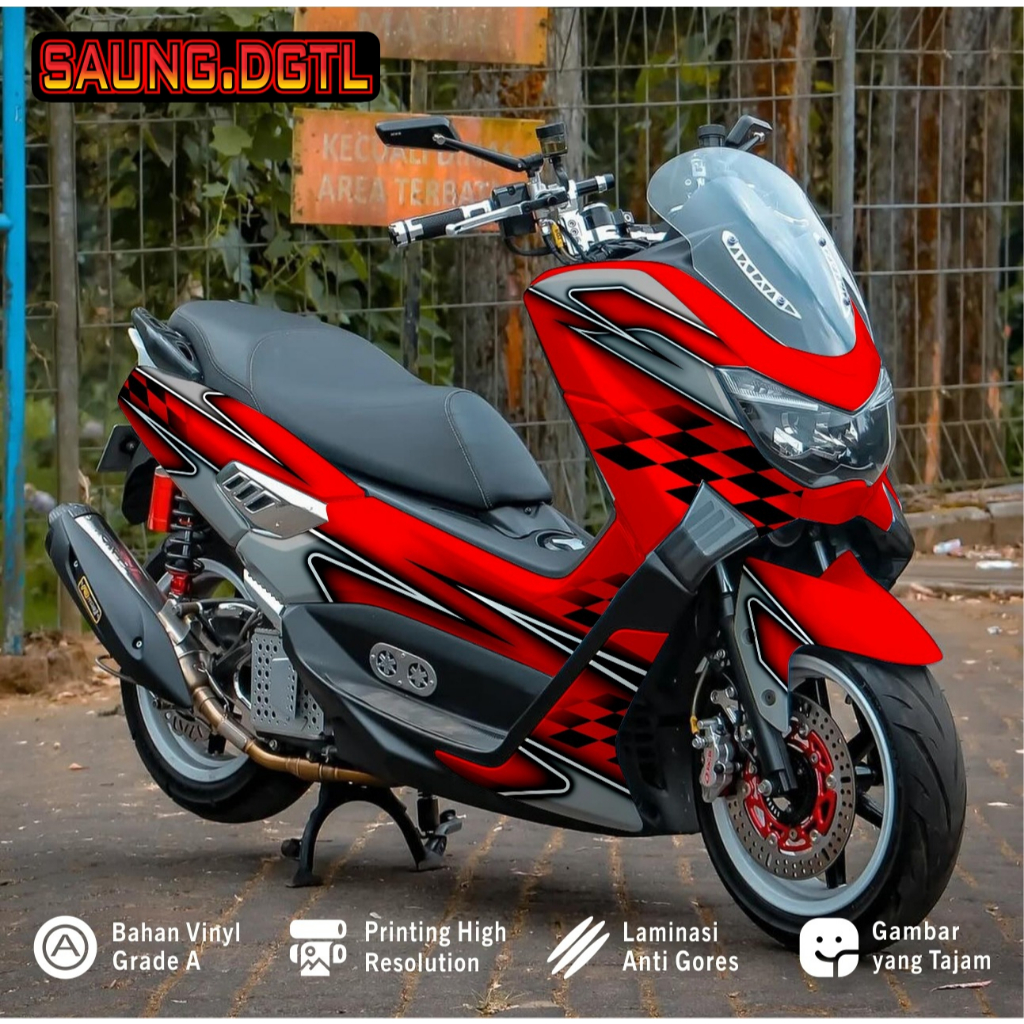 สติ๊กเกอร์รูปลอก Yamaha Nmax Old Full Boddy, Racee Graphic Motif ...