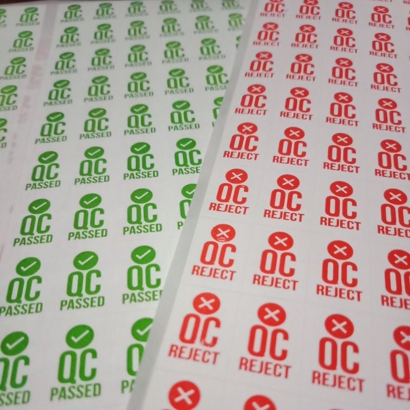 QC Passed Sticker QC reject Sticker QC สติ๊กเกอร์สี่เหลี่ยม ขนาด 1x1 ...