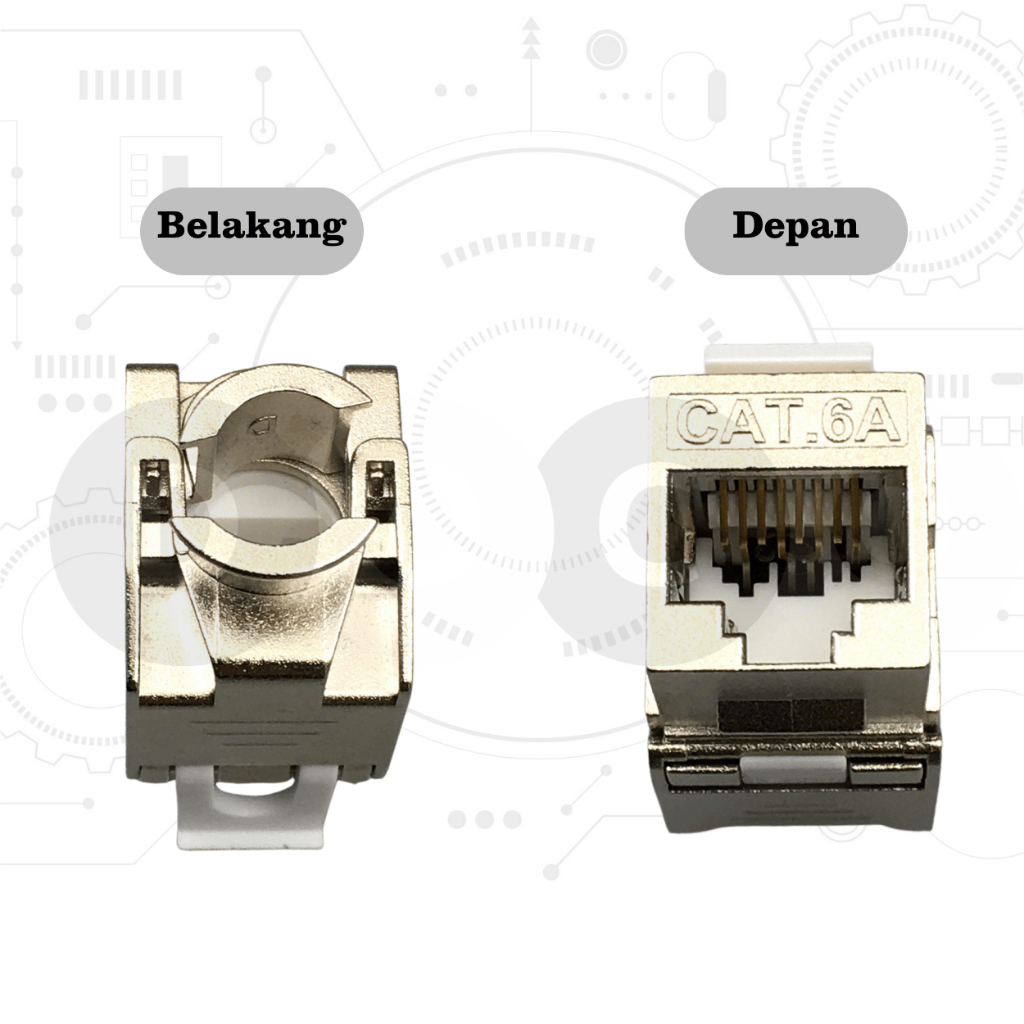 RJ45 หญิง Modular Jack Connector CAT6A STP/FTP Gold-Plated Keystone ...
