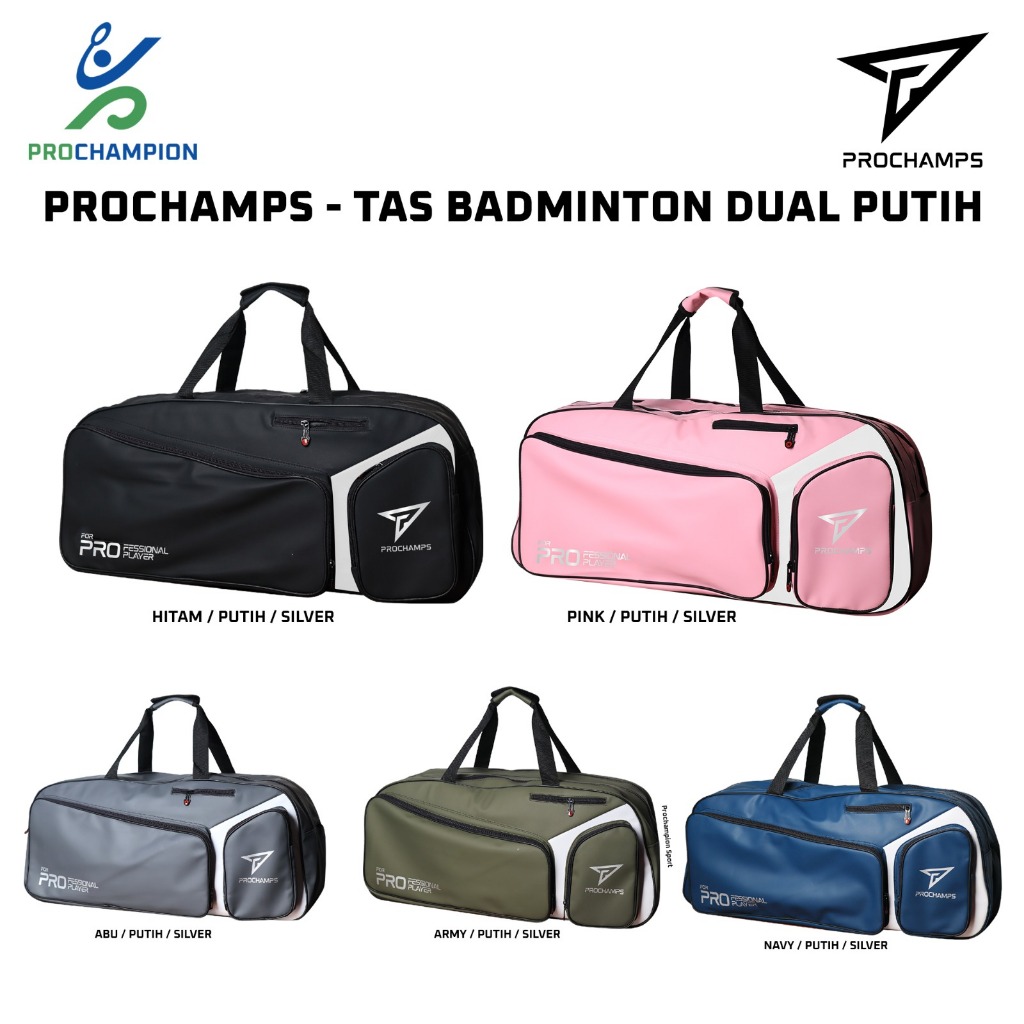 PUTIH Prochamps PROFESSIONAL EDITION กระเป๋าแบดมินตันสีขาวคู่ | Shopee ...