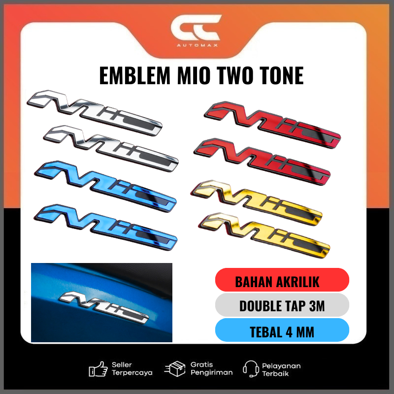 MIO EMBLEM สติ๊กเกอร์อะคริลิก 2 ชิ้น 3D RISED TWO TONE สองชั้น | Shopee ...