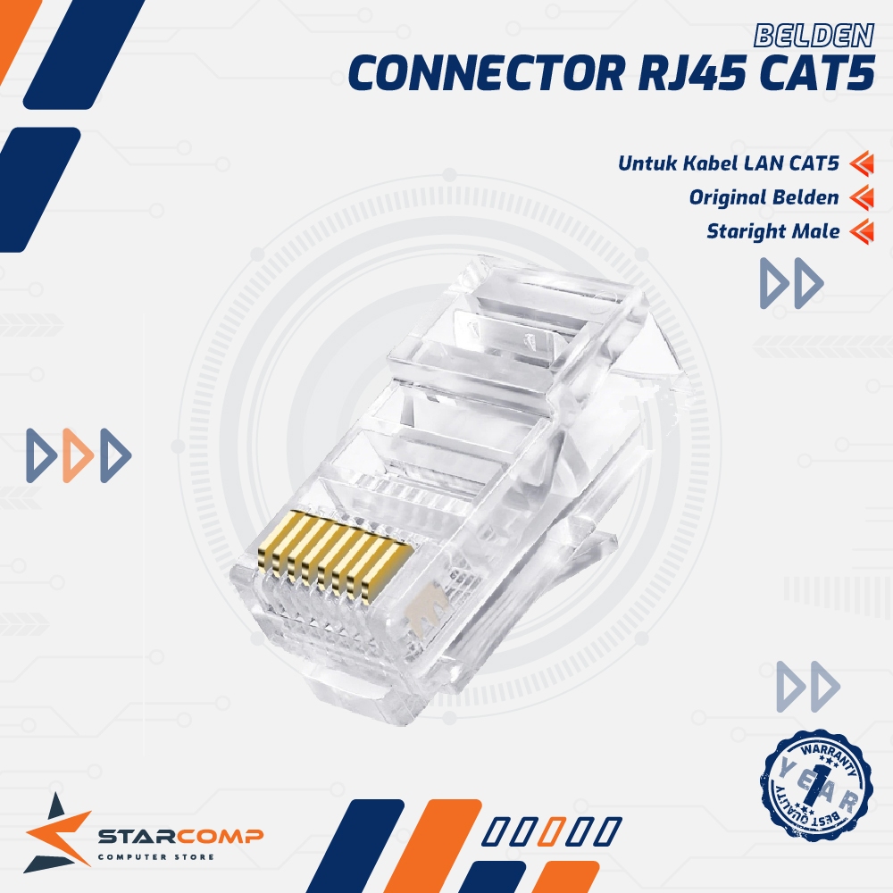 BELDEN CONECTOR RJ 45 CAT 5 ขั้วต่อ LAN RJ45 CAT5 | Shopee Thailand