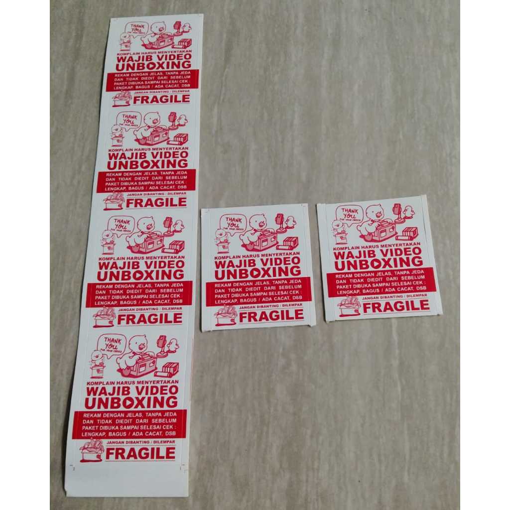 Unboxing Video Mandatory Sticker ขนาด 5x6.3cm Duck Motif ขายต่อชิ้น ...