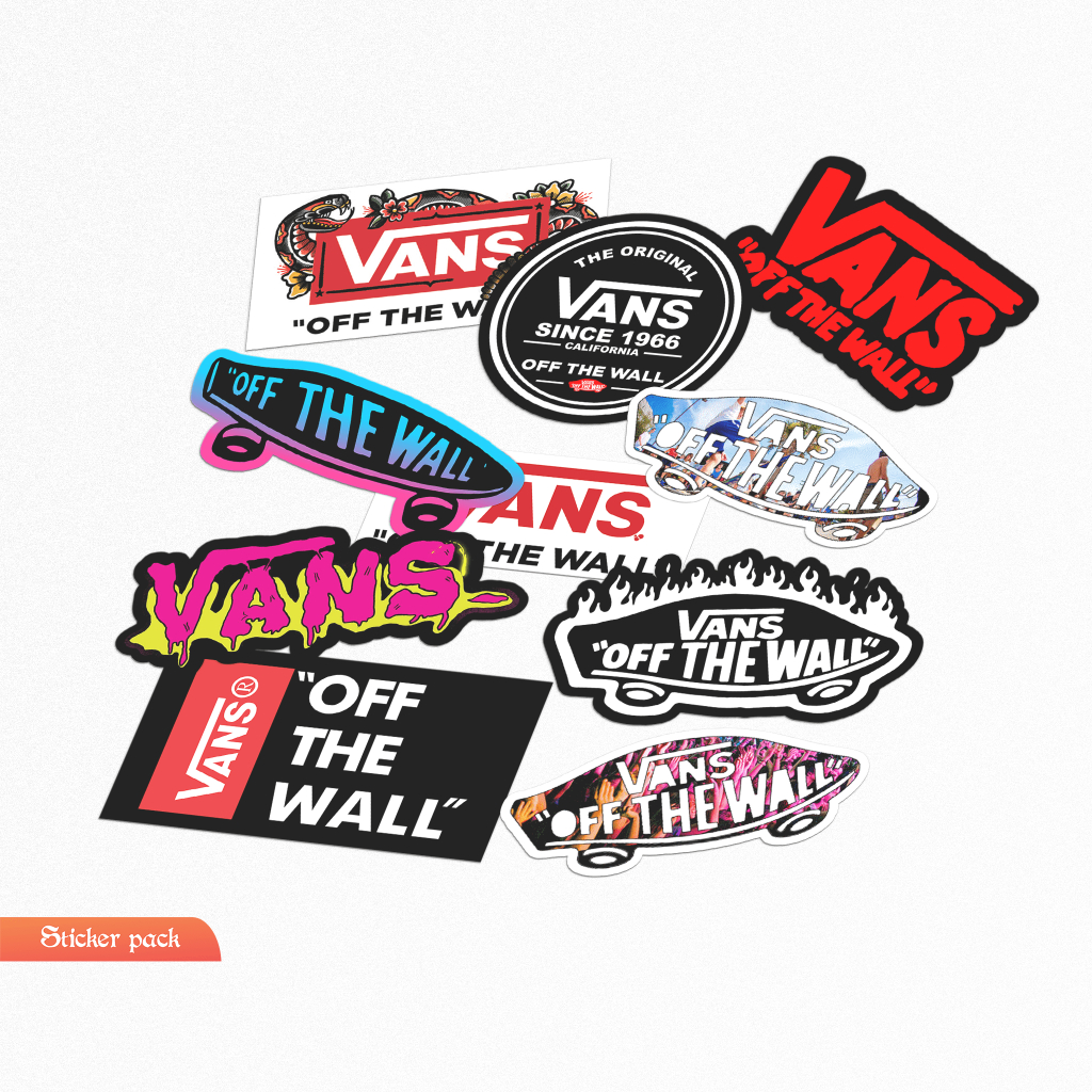 Vans Distro Stickers Version 2 ขนาดใหญ่ 10 ชิ้น Case HP Laptop Helmet ...