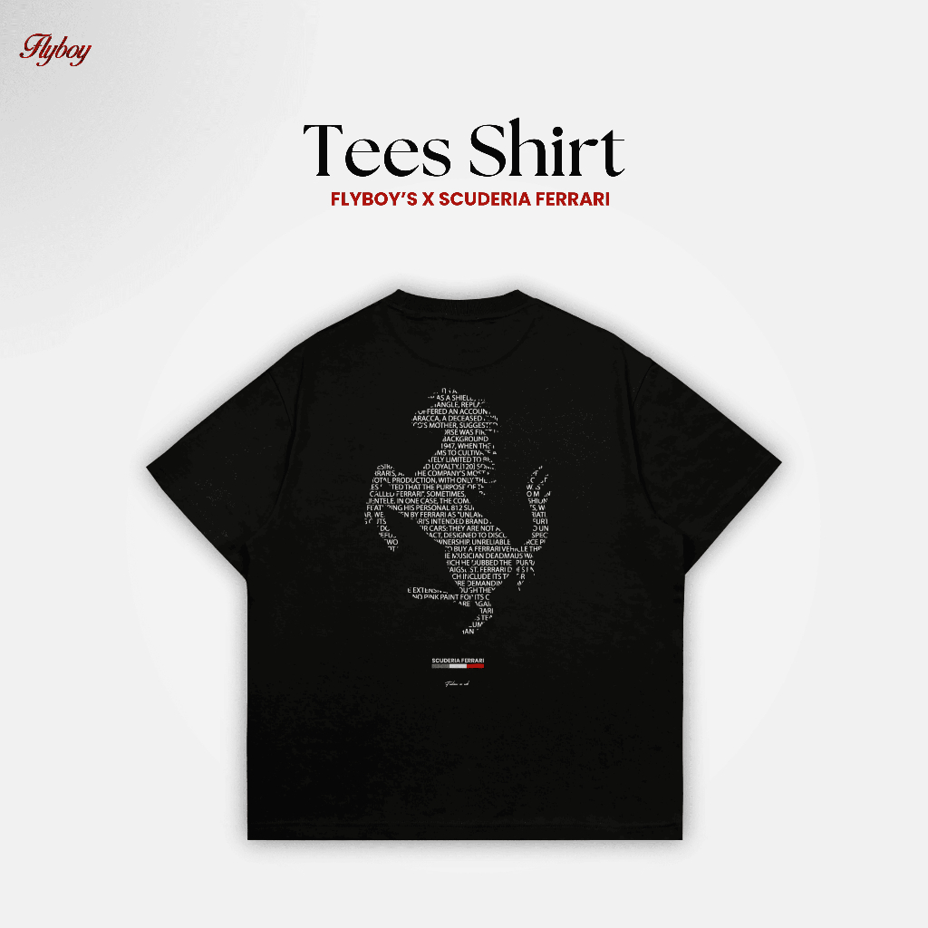 FLYBOYS - เสื้อยืด Boxy SCUDERIA FERRARI - ผ้าฝ้ายสีขาว 20s | Shopee ...