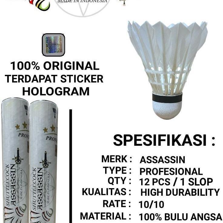 SHUTTLE COCK SHUTTLECOCK BADMINTON ASSASSIN PROFESSIONAL ขนห่านแท้ 100% ...
