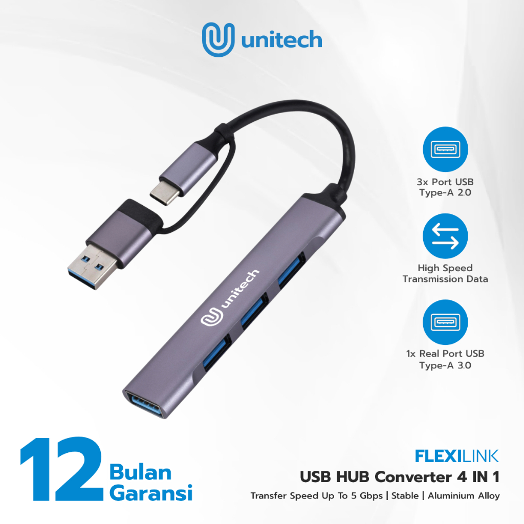USB Hub 4in1 FlexiLink Ultra Slim USB 3.0 ความเร็วสูง 5Gbps Type C ...