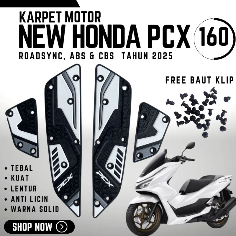 Honda ใหม่ PCX 160 ปี 2025 ROADSYNC/ABS/CBS FOOT CARPET FOOT BASE ...