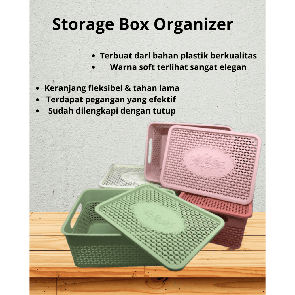MR.DIY Premium Storage Box Organizer – ตะกร้าอเนกประสงค์พร้อมฝาปิด ...