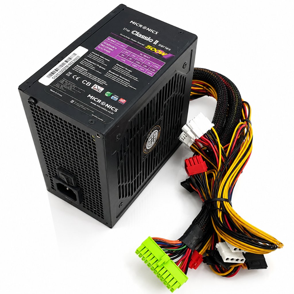 PSU Power Supply Pure 500 Watt Micronics The CLASSIC II - PSU 500 วัตต์บริสุทธิ์ ใช้งานปกติ