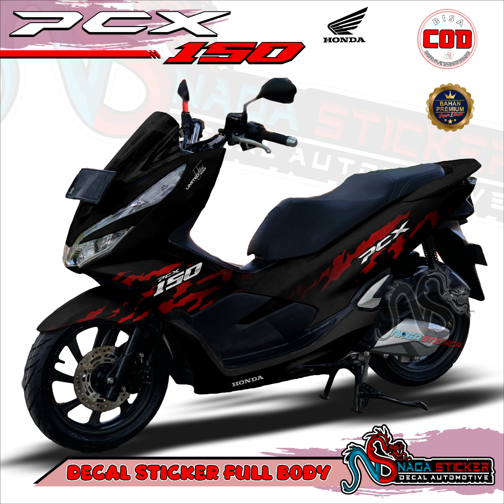 สติ๊กเกอร์รูปลอกมอเตอร์ Full Body Honda PCX 150 V1 Camouflage Motif ...